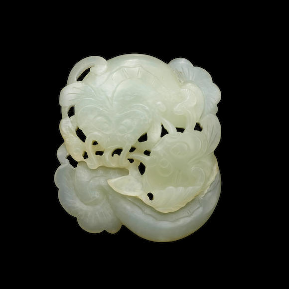 Bonhams : White Mutton-Fat Nephrite Jade Carving--A Member of the 100 ...