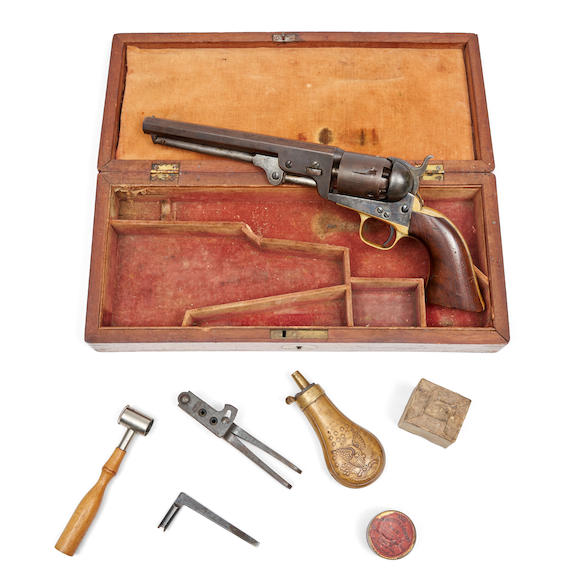 Bonhams Skinner : Cased Colt Model 1851 Navy,