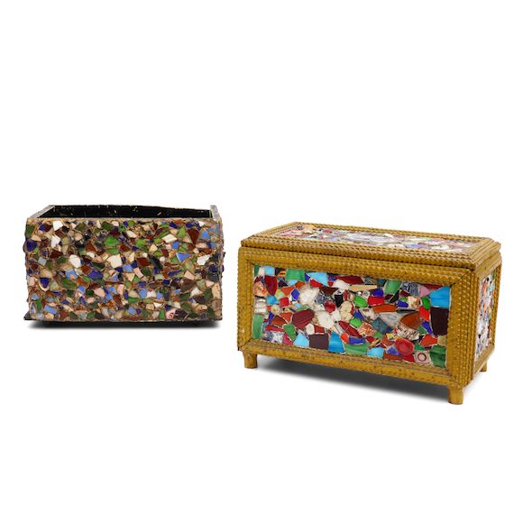 Bonhams Skinner Two Folk Art Memory Boxes