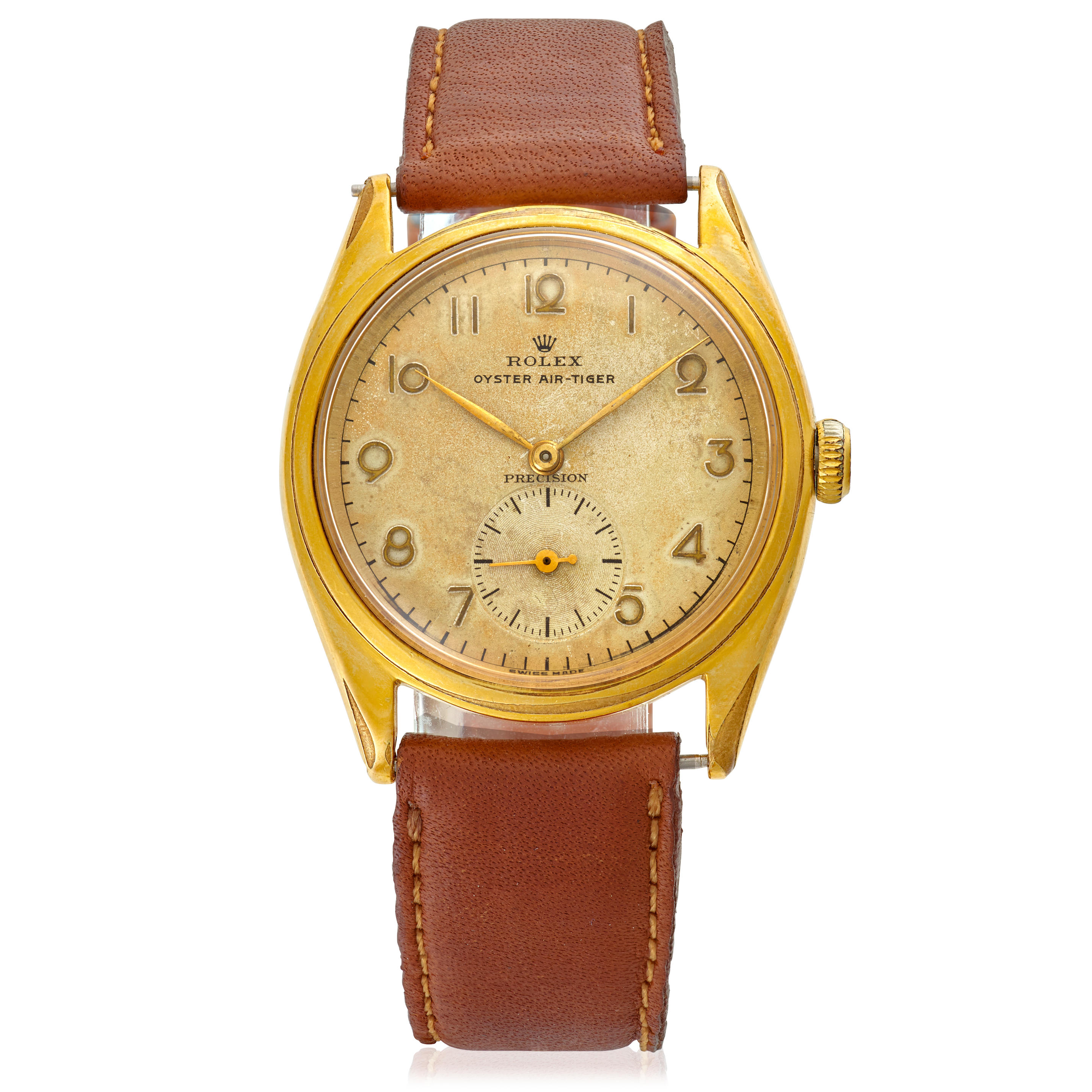 Bonhams : ROLEX. A GOLD-PLATED MANUAL WIND WRISTWATCH Oyster