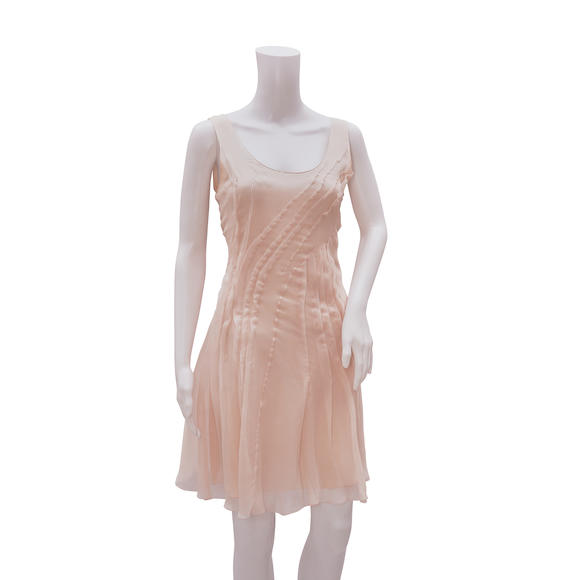 Bonhams Skinner : Christian Dior Ballet Slipper Pink Silk Chiffon Dress