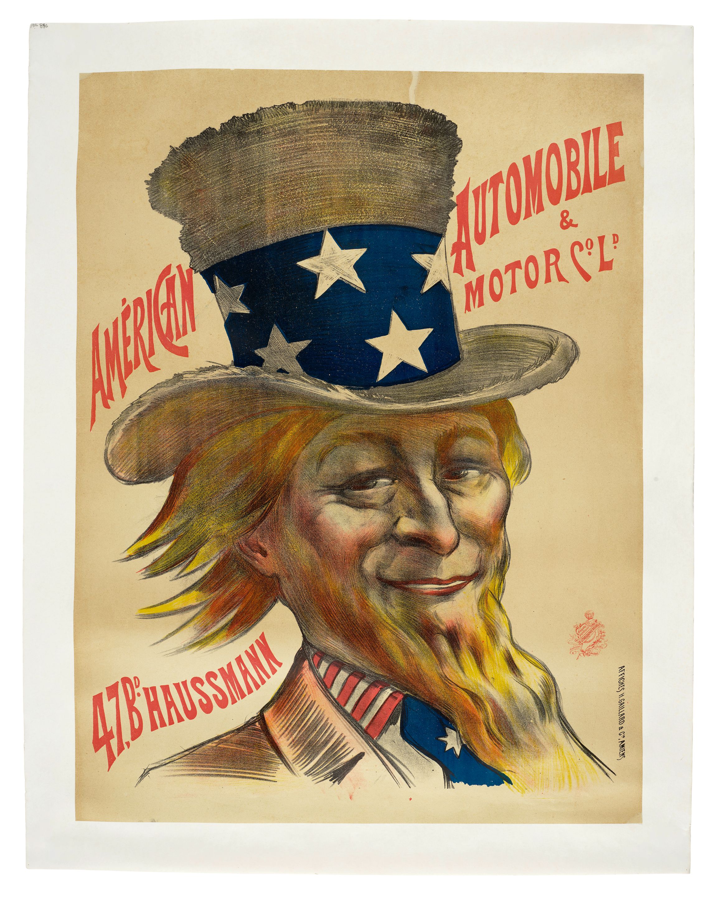 Bonhams Cars An American Automobile & Motor Co advertising poster