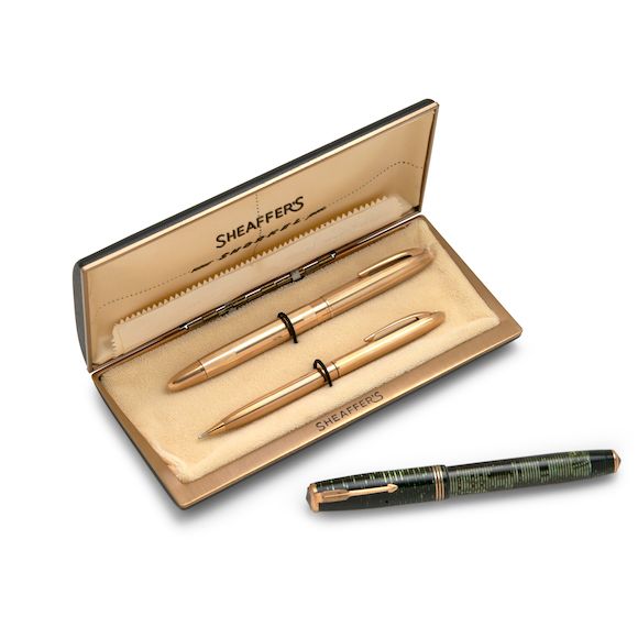 Bonhams Skinner Parker Fountain Pen and a Sheaffer's Snorkel Pen Set