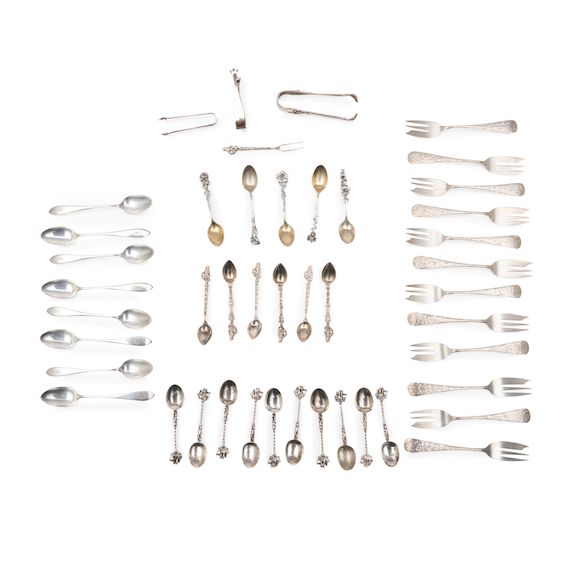 Bonhams Skinner Group of Sterling Silver and Silverplated Flatware