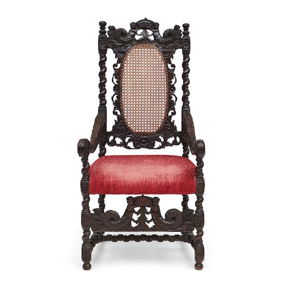 Bonhams Skinner : Charles Ii Oak Chair