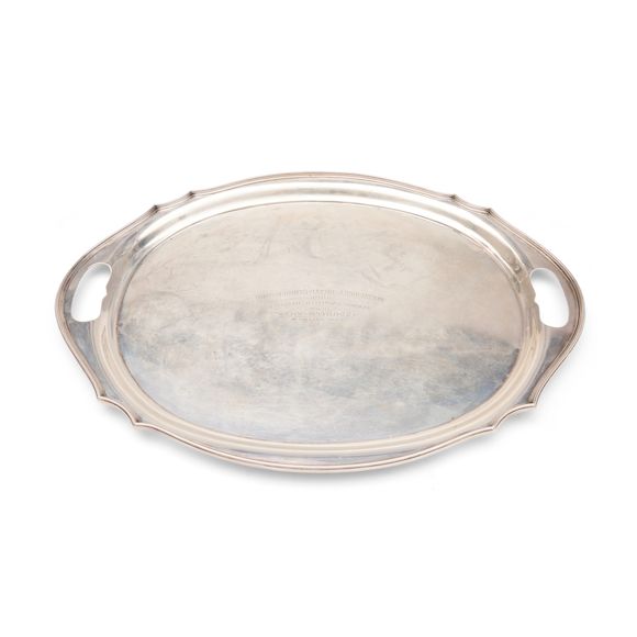 Bonhams Skinner Sterling Horse Racing Trophy Tray United States, 1915,