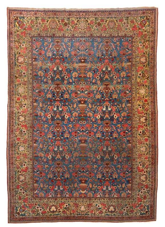 Bonhams Skinner : Kashan Carpet Iran 9 ft. 9 in. x 14 ft.