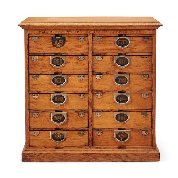 Bonhams Skinner Oak Amberg's Patent Letter File Filing