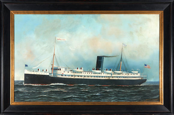 Bonhams Skinner : Portrait of the Clyde Line Steamship S.S. APACHE ...