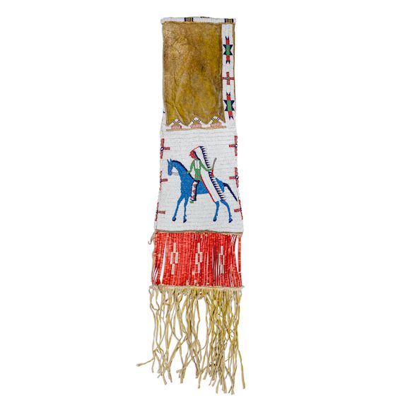Bonhams A Lakota (Sioux) pictorial tobacco bag