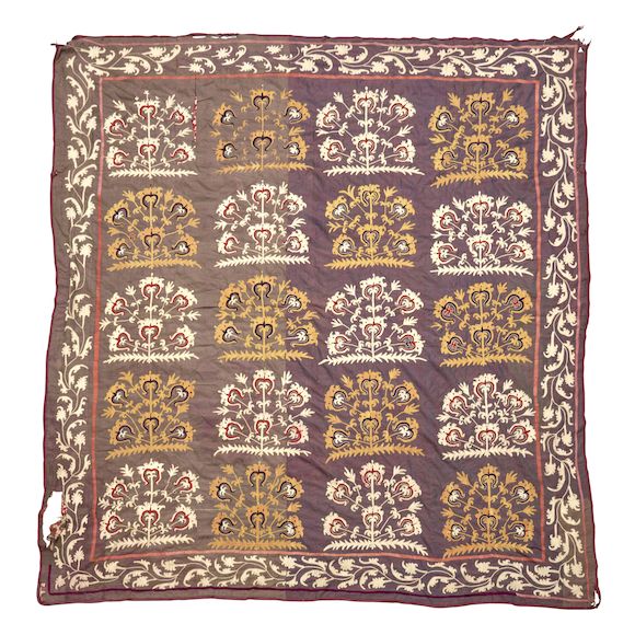 Bonhams Skinner Large Central Asian Embroidery Central Asia 6 ft. 10