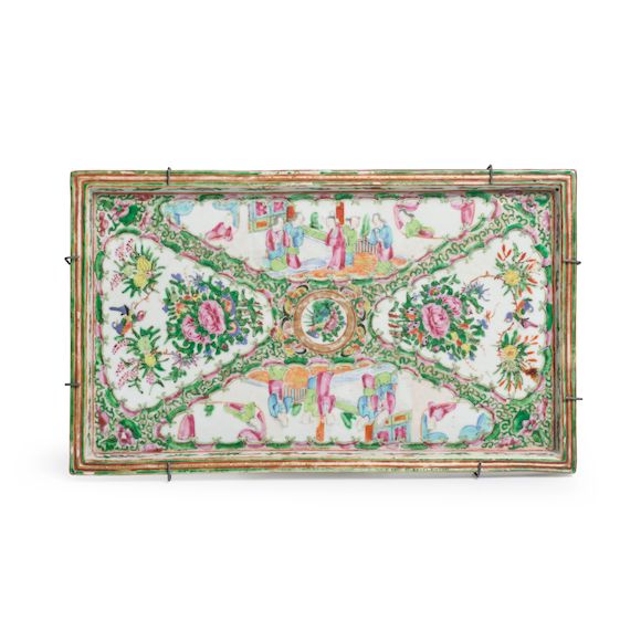 Bonhams Skinner Famille Rose Porcelain Ice Cream Tray, China, 19th