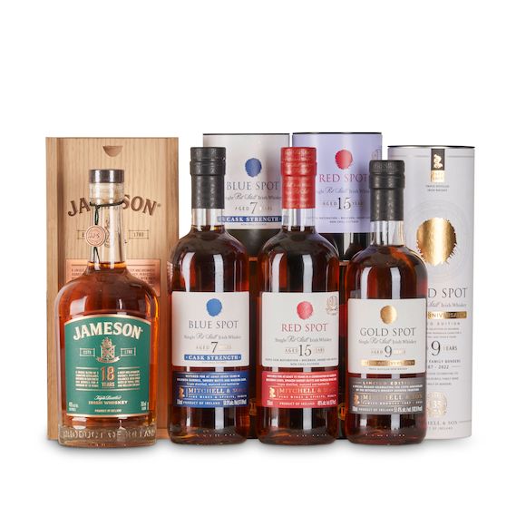 Bonhams Skinner Mixed Irish Whiskey (4 bottles)