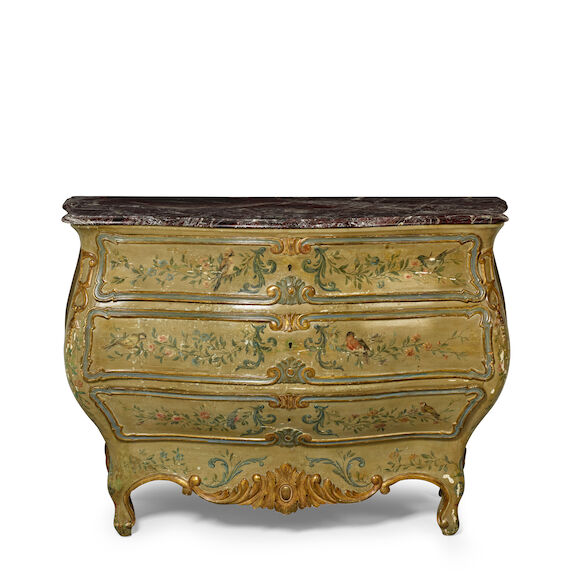 Bonhams : AN ITALIAN ROCOCO PAINTED COMMODE18th century