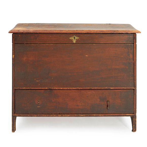 Bonhams Skinner Pine Chest over Drawer, America, 18th century.