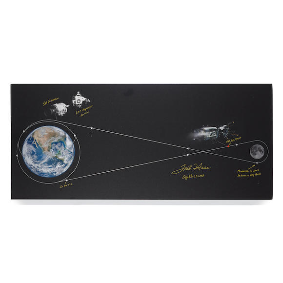 Bonhams : APOLLO 13 FRED HAISE DIAGRAMS THE MISSION TRAJECTORY ...