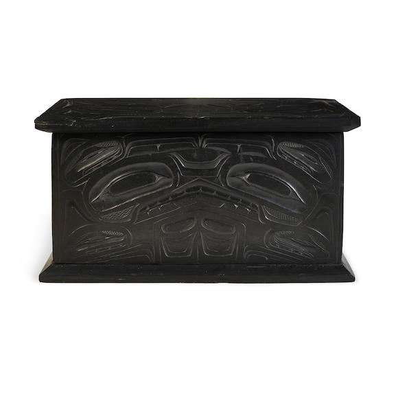 Bonhams : A Haida carved argillite box, possibly the work of Zacharias ...