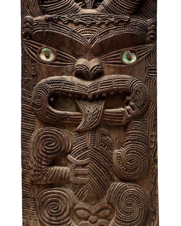 Bonhams : Magnificent Maori House Panel, New Zealand, Ca. 1870-1876