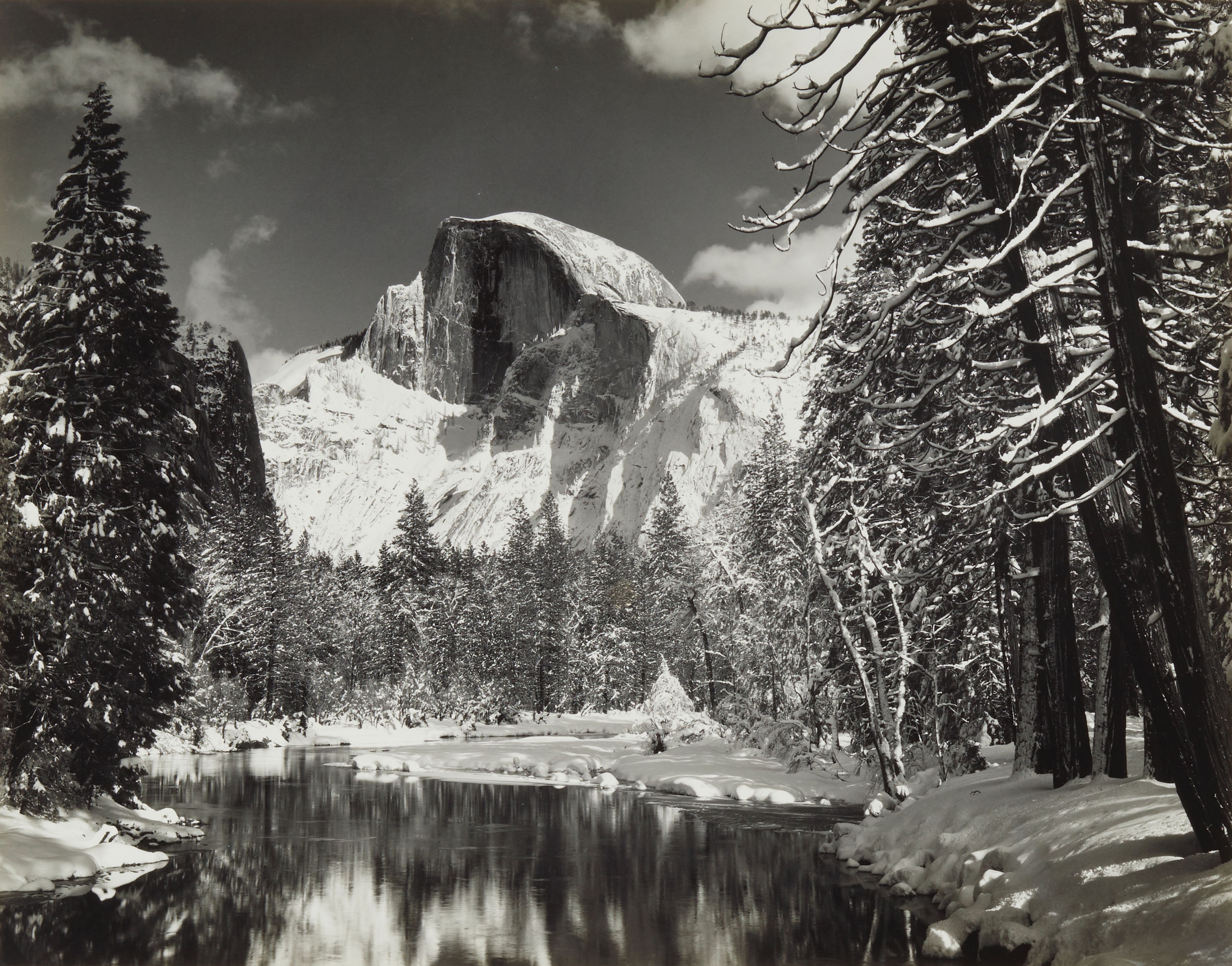 Half Dome, Merced River, Winter, Yosemite National Park, California