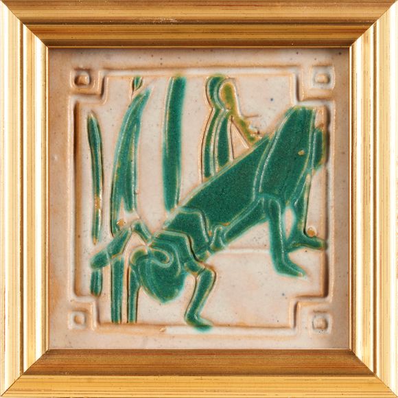 Bonhams Skinner : Grasshopper Tile Attributed to North Dakota School of ...