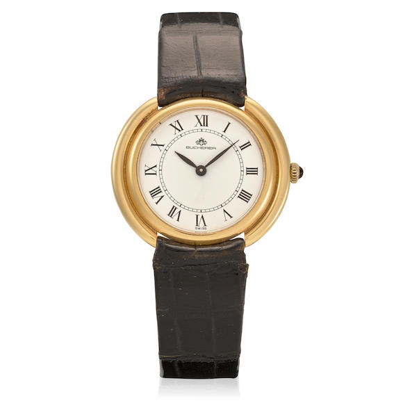 Bonhams : BUCHERER. AN 18K GOLD MANUAL WIND WRISTWATCHc. 1980s