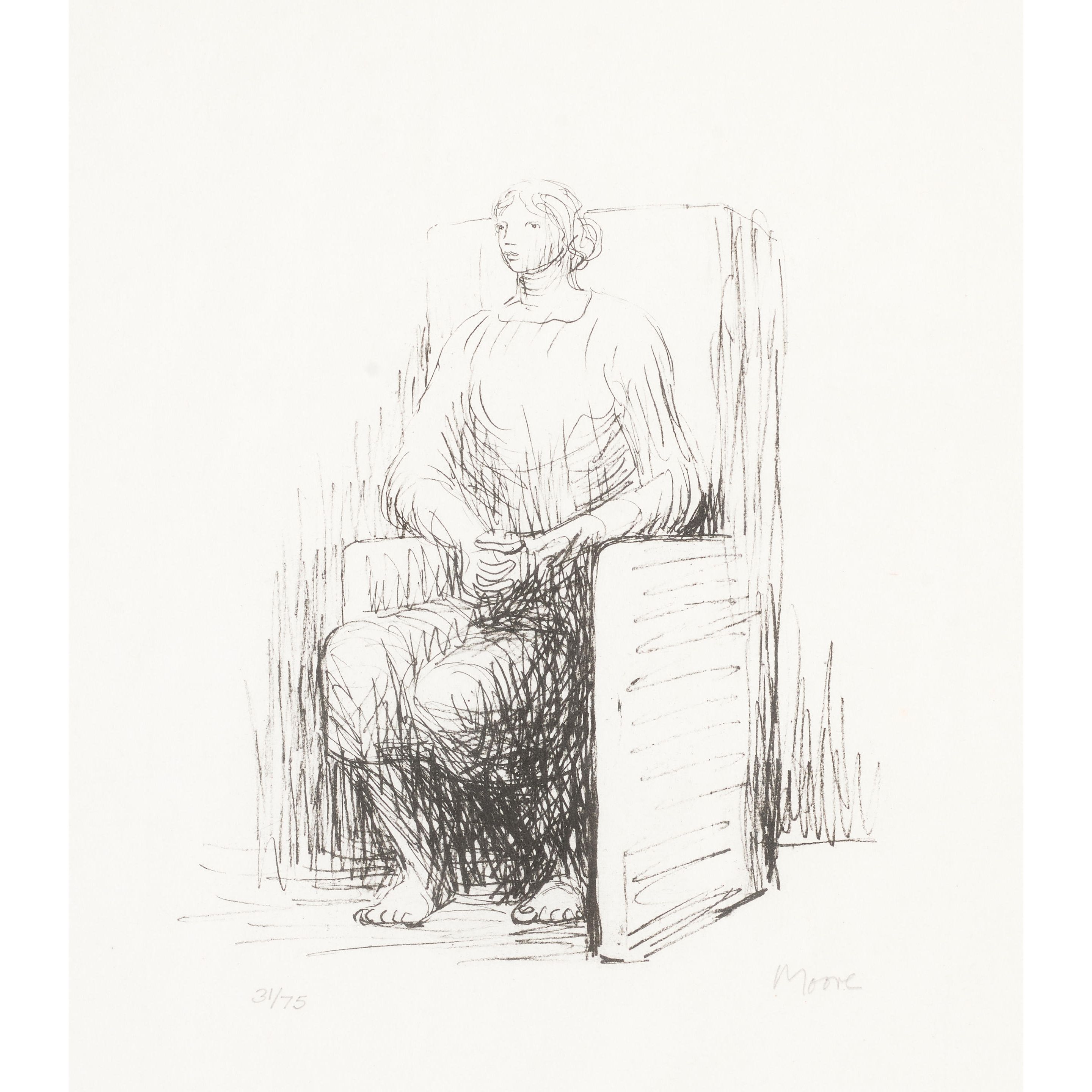 Seated Woman in Armchair
