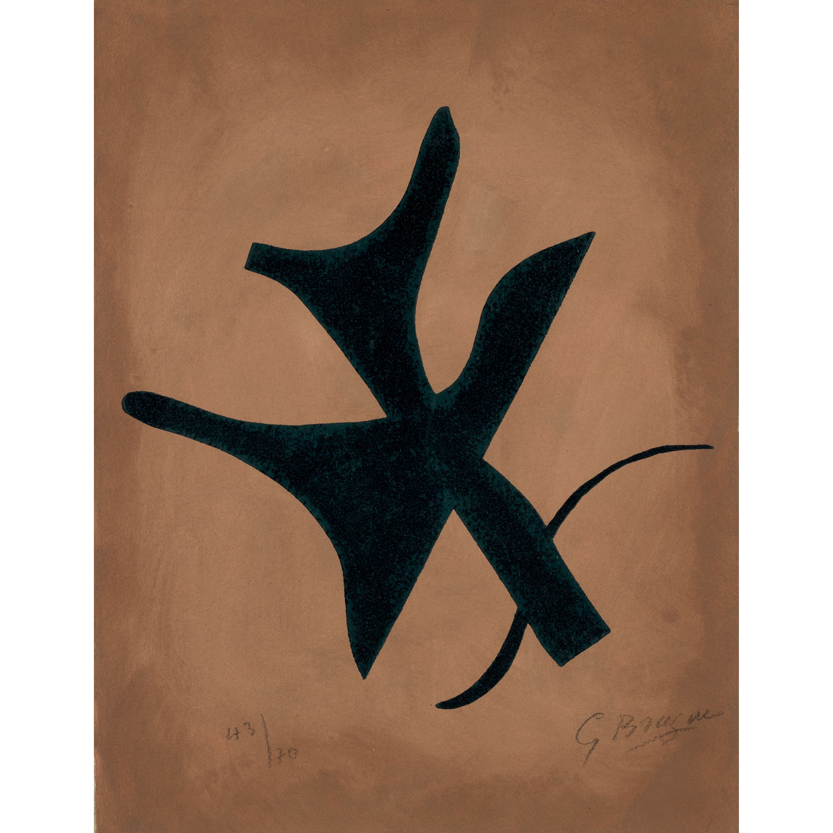 Oiseau vert sur fond brun (Green Bird on Brown Background)