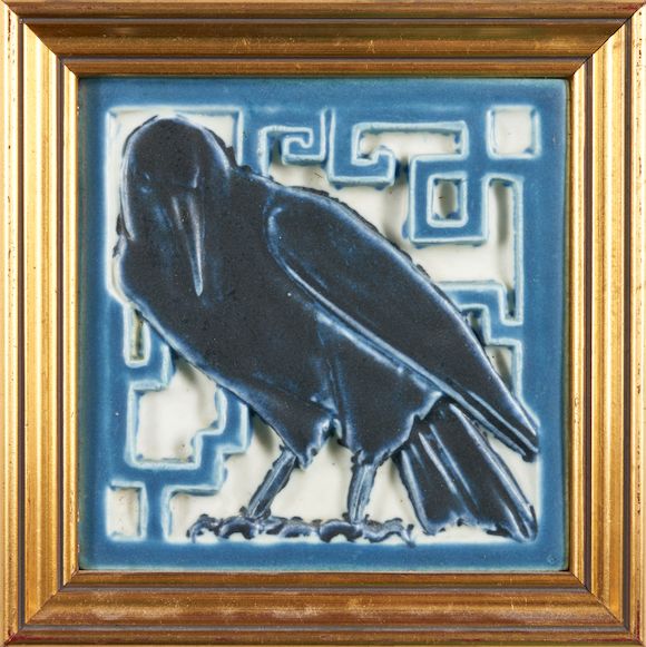 Bonhams Skinner Rookwood Rook and Trellis Trivet Tile, Cincinnati