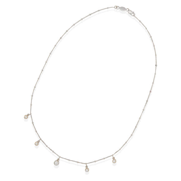 Bonhams : ALLISON KAUFMAN AN 18K WHITE GOLD AND DIAMOND NECKLACE