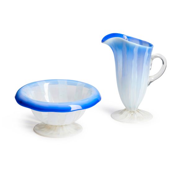 Bonhams Skinner : Tiffany Studios Pastel Favrile Glass Sugar and ...