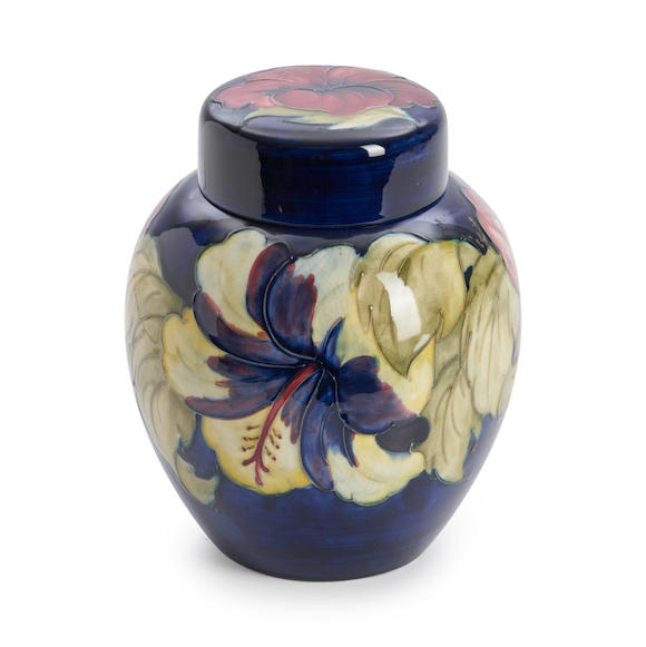 Bonhams Skinner : Moorcroft Pottery Hibiscus Ginger Jar, Stoke-on-Trent ...