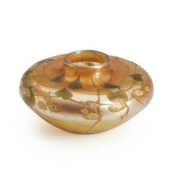 Bonhams Skinner : Tiffany Studios Vine and Leaf with Millefiori Favrile ...