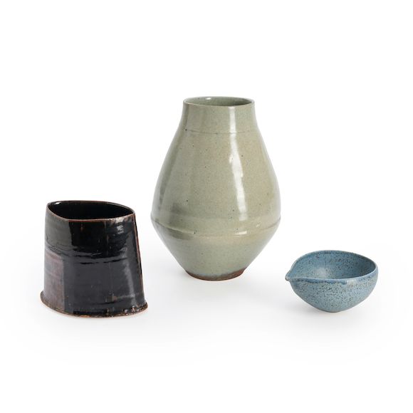 Bonhams Skinner Three Nakazato Hanako Studio Pottery Vessels, Karatsu