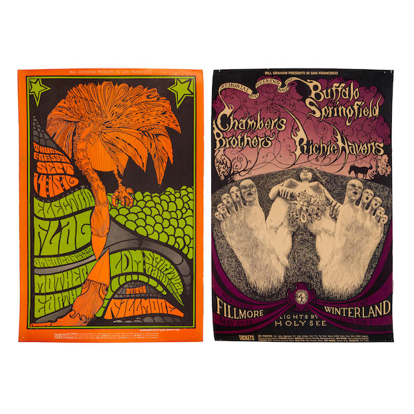 Bonhams : Collection of 8 Bill Graham Posters.