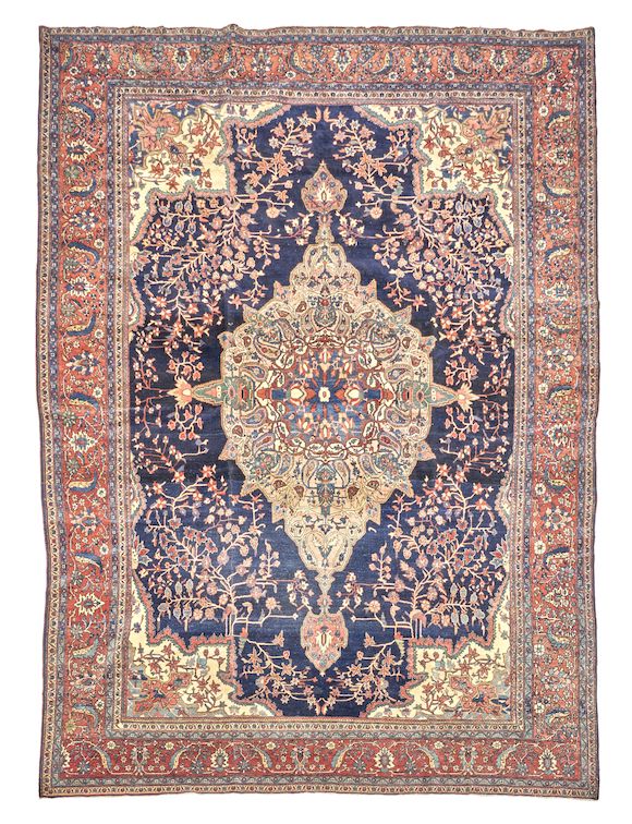 Bonhams Skinner : Fine Feraghan Sarouk Carpet Iran 8 ft. 9 in. x 11 ft ...
