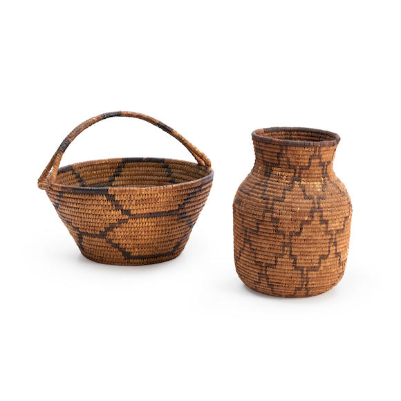 Bonhams Skinner : Two Akimel O'odham (Pima) baskets ht. 7 3/4, wd. 4 3/ ...