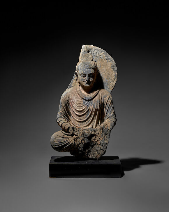 Bonhams : A GREY SCHIST FIGURE OF BUDDHA ANCIENT REGION OF GANDHARA ...