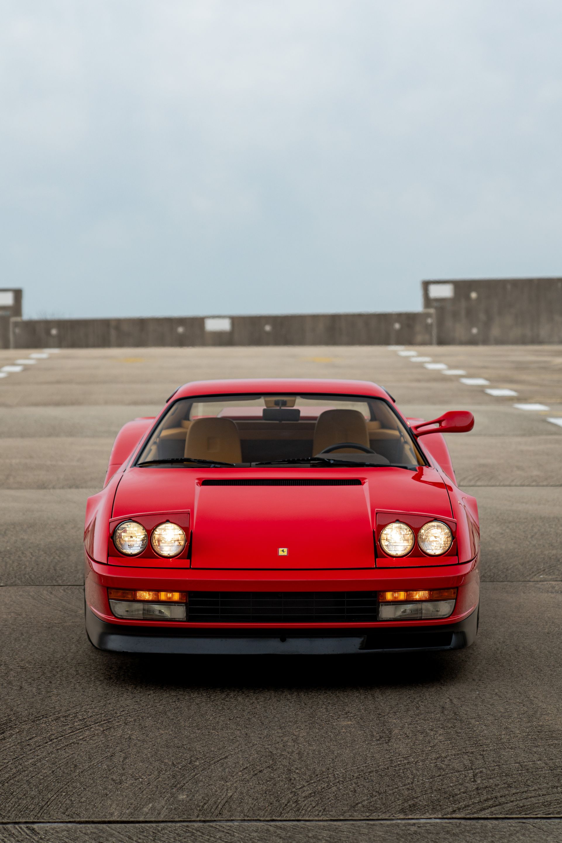Miniature Ferrari Testarossa Spider 1986 Rouge – 1/43 Record – Kit Résine Monté – Pièce De Collection – État Moyen (manque Rétros)