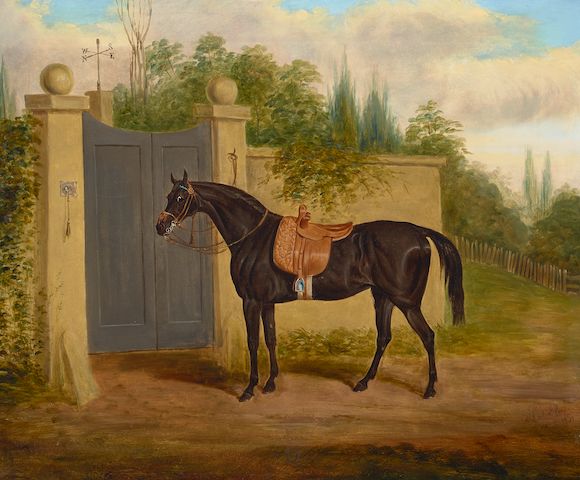 Bonhams : Edwin Loder of Bath (British, 1827-1885) A black horse ...