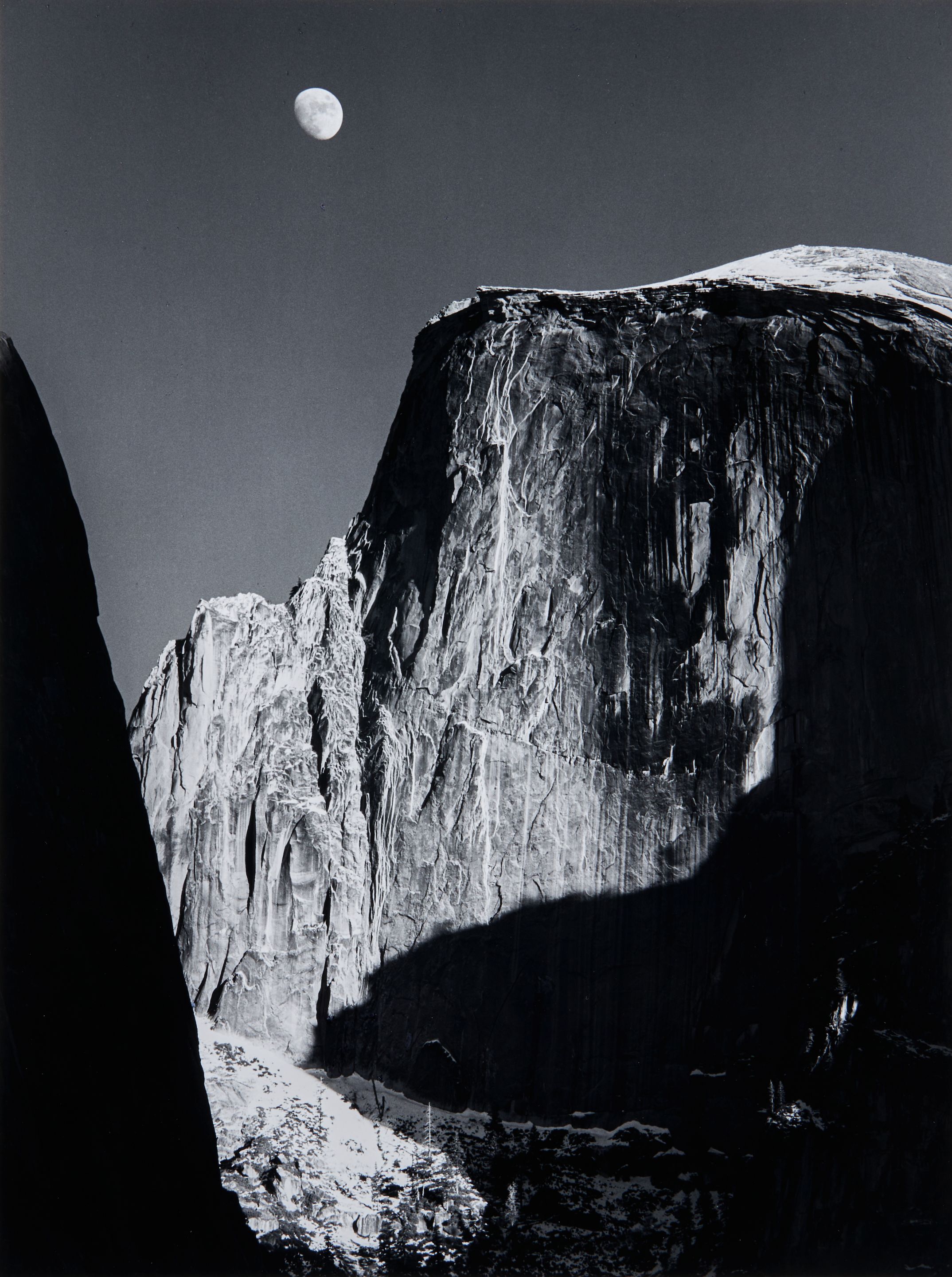 Moon and Half Dome, Yosemite National Park, California