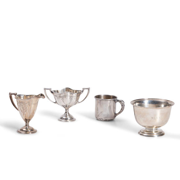 Bonhams Skinner : FOUR PIECES OF STERLING SILVER HOLLOWARE