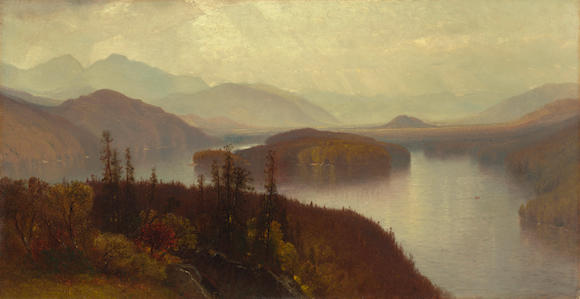 Bonhams : Samuel Colman (1832-1920) View Of Lake Placid From Whiteface 