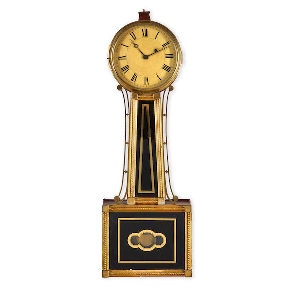 Bonhams Skinner : FEDERAL-STYLE MAHOGANY BANJO TIMEPIECE