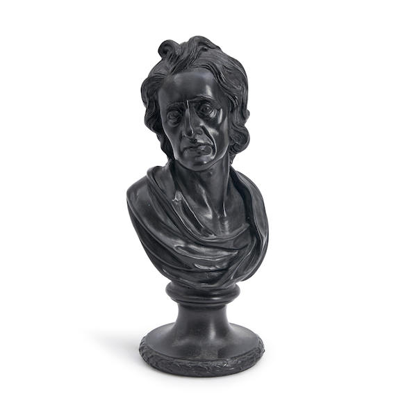 Bonhams Skinner : Wedgwood & Bentley Black Basalt Bust of Locke ...