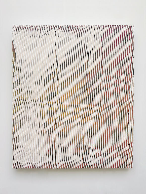 Bonhams : FRITZ CHESNUT (B. 1973) Untitled (White Moiré), 2024