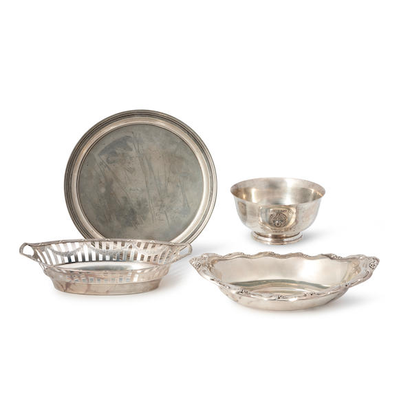 Bonhams Skinner : FOUR AMERICAN STERLING SILVER HOLLOWARE ITEMS