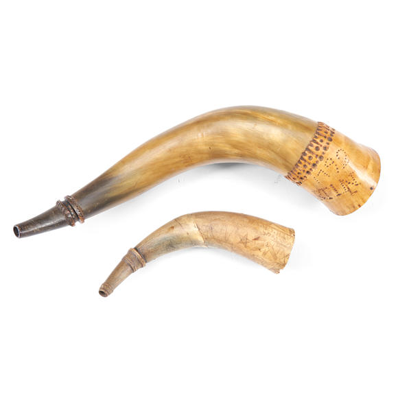 Bonhams Skinner : L.E. Martin Powder Horn, and Death or Victory Powder ...