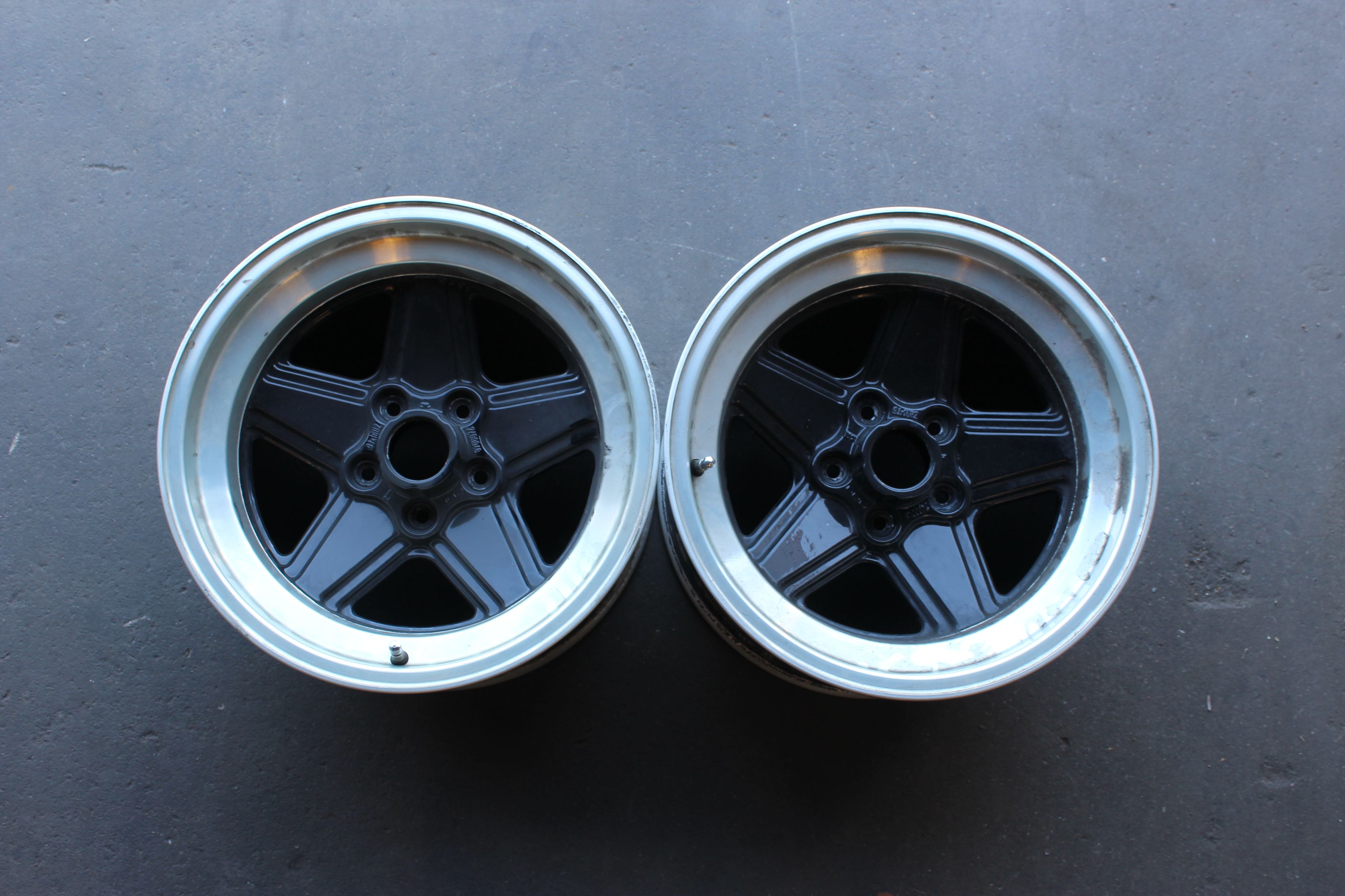 Bonhams Cars : 2 Black AMG Penta Star V1 wheels for Mercedes-Benz, 9J X ...