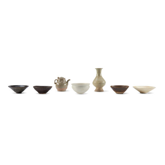 Bonhams Skinner : SEVEN CERAMIC VESSELS China, Five Dynasties - Song ...