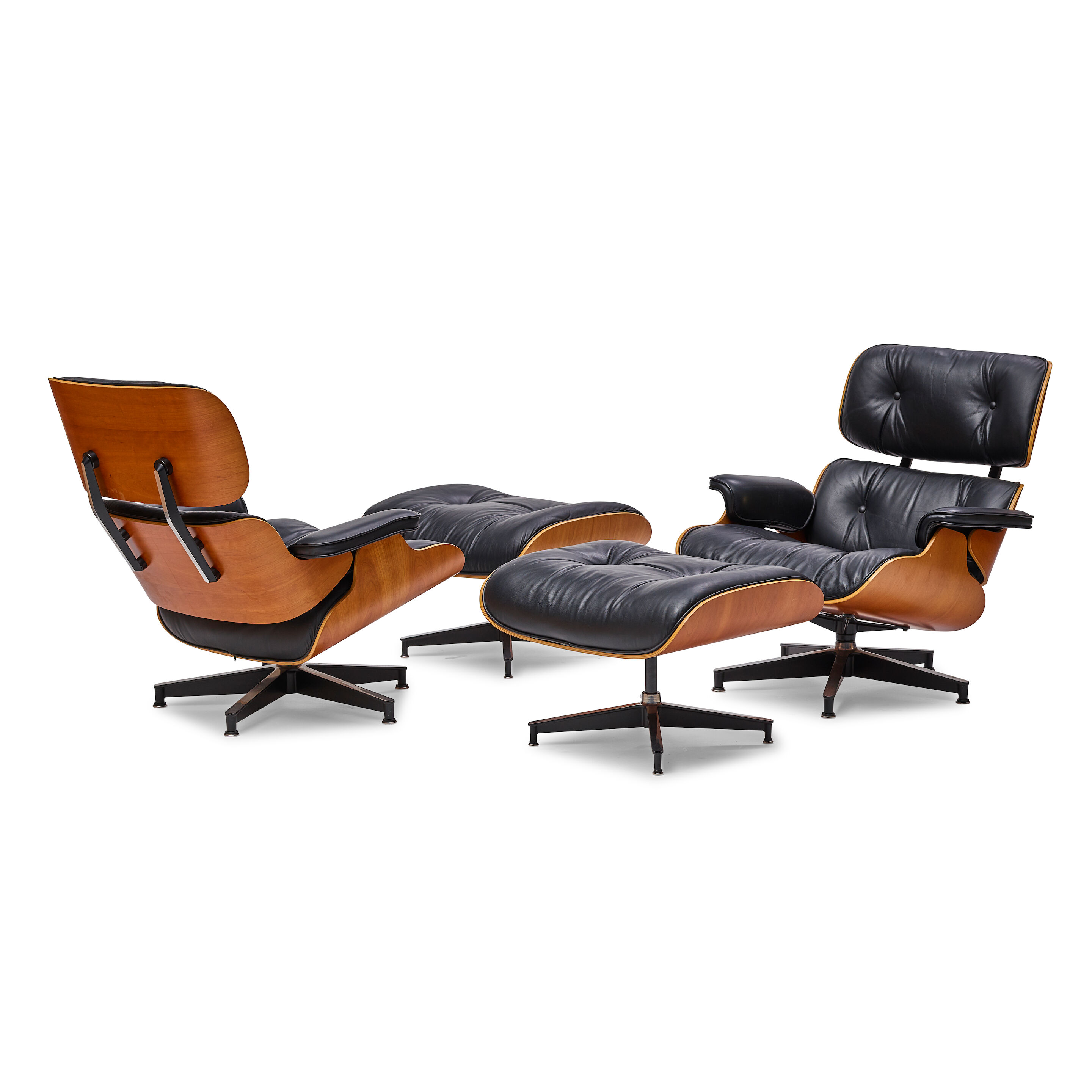 CHARLES (1907-1978) & RAY EAMES (1912-1988) Pair of 670 Lounge C